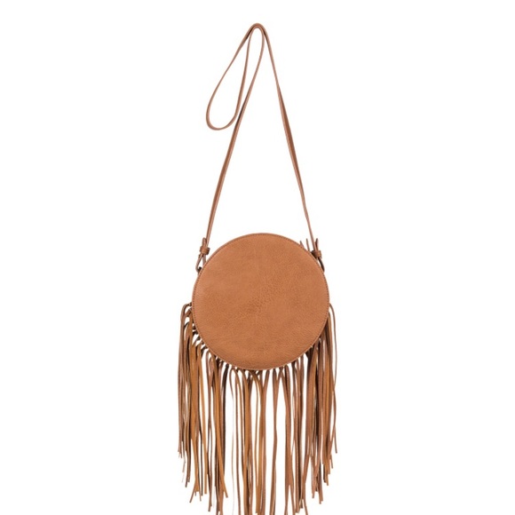 NWT ROXY FESTIVAL FRINGE CROSSBODY BAG (brown) - Picture 3 of 6